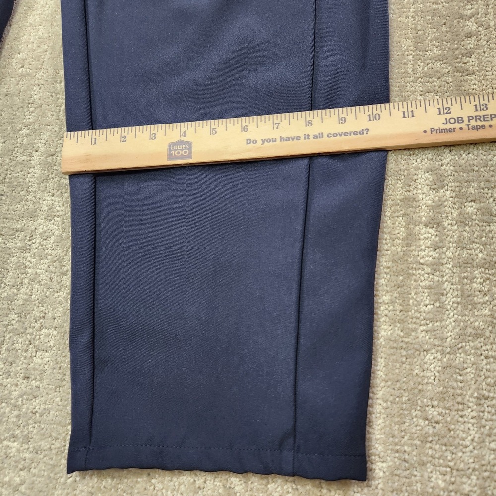 Halara Pants Women Medium High Waisted Barrel Leg Pleated Trouser Navy Blue NEW - Picture 8 of 11